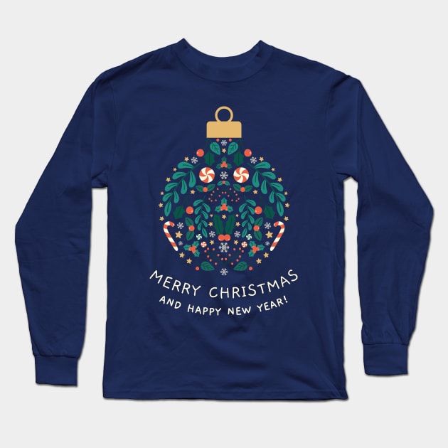 Merry christmas and happy new year ! Long Sleeve T-Shirt by i am Cuta